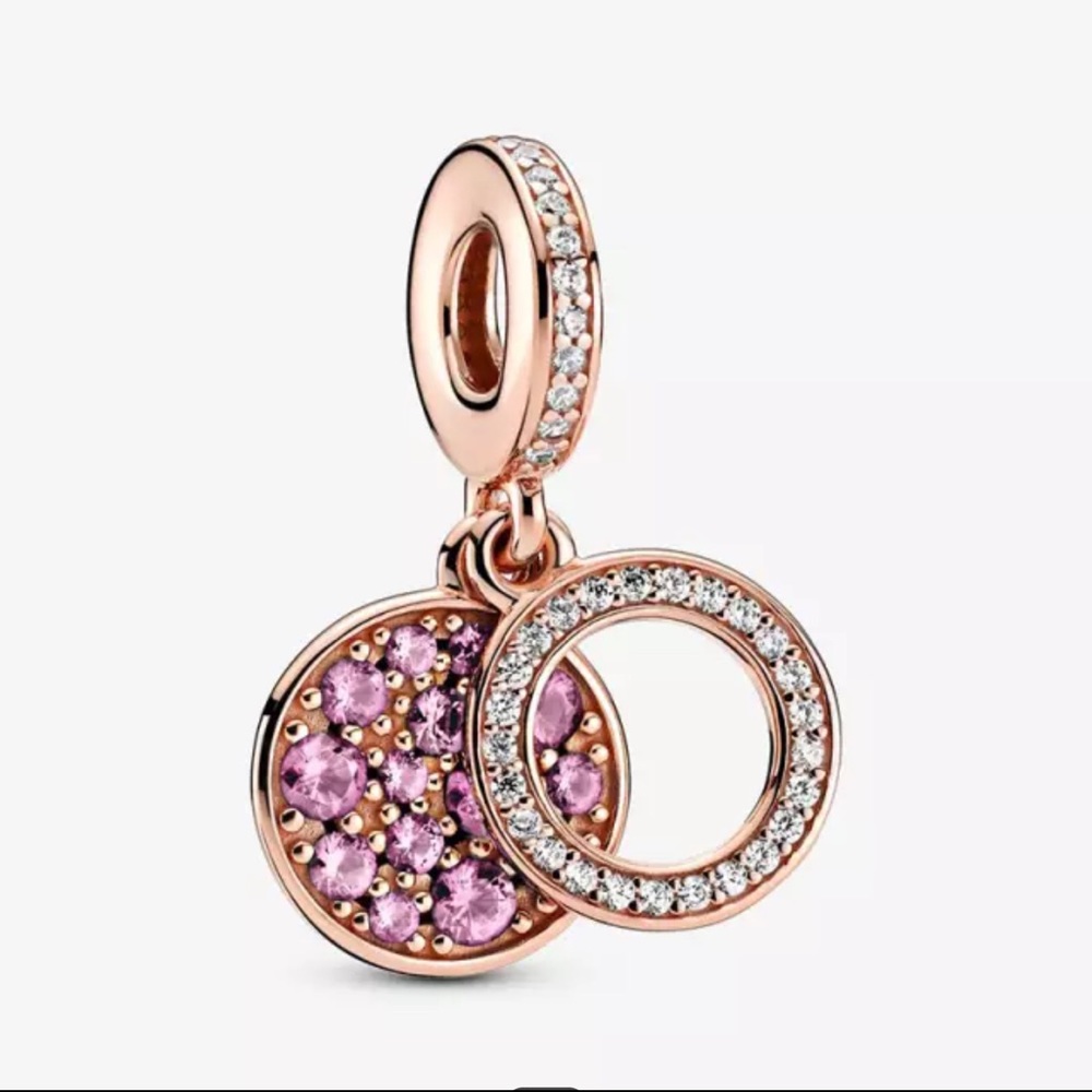 Rose Gold Double Dangle Charm